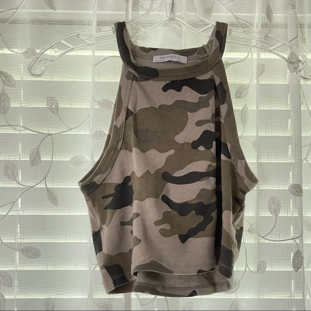 Camo halter crop top